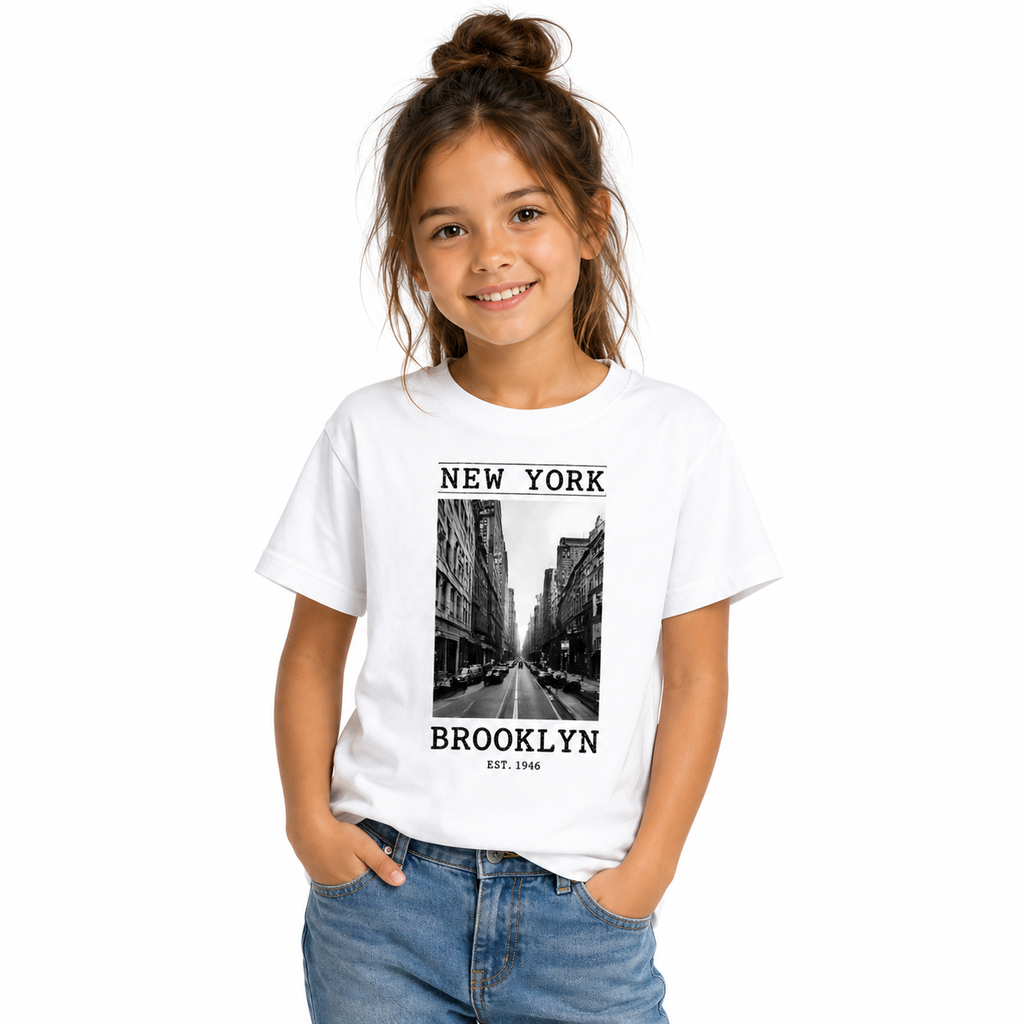 T-shirt New York Brooklyn, t-shirt femme imprimé en France