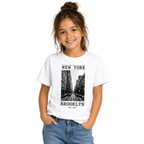 T-shirt New York Brooklyn, t-shirt femme imprimé en France