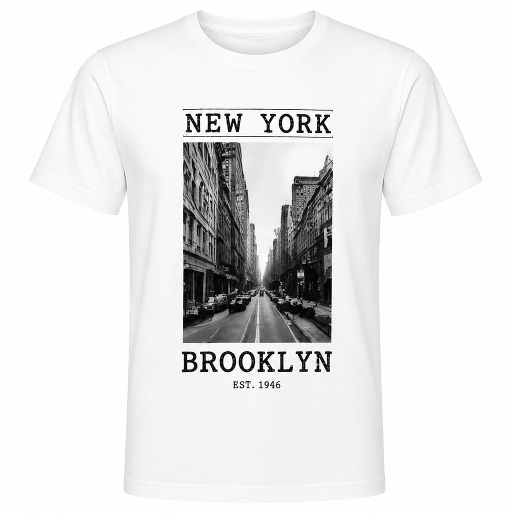 T-shirt New York Brooklyn, t-shirt femme imprimé en France — autre vue