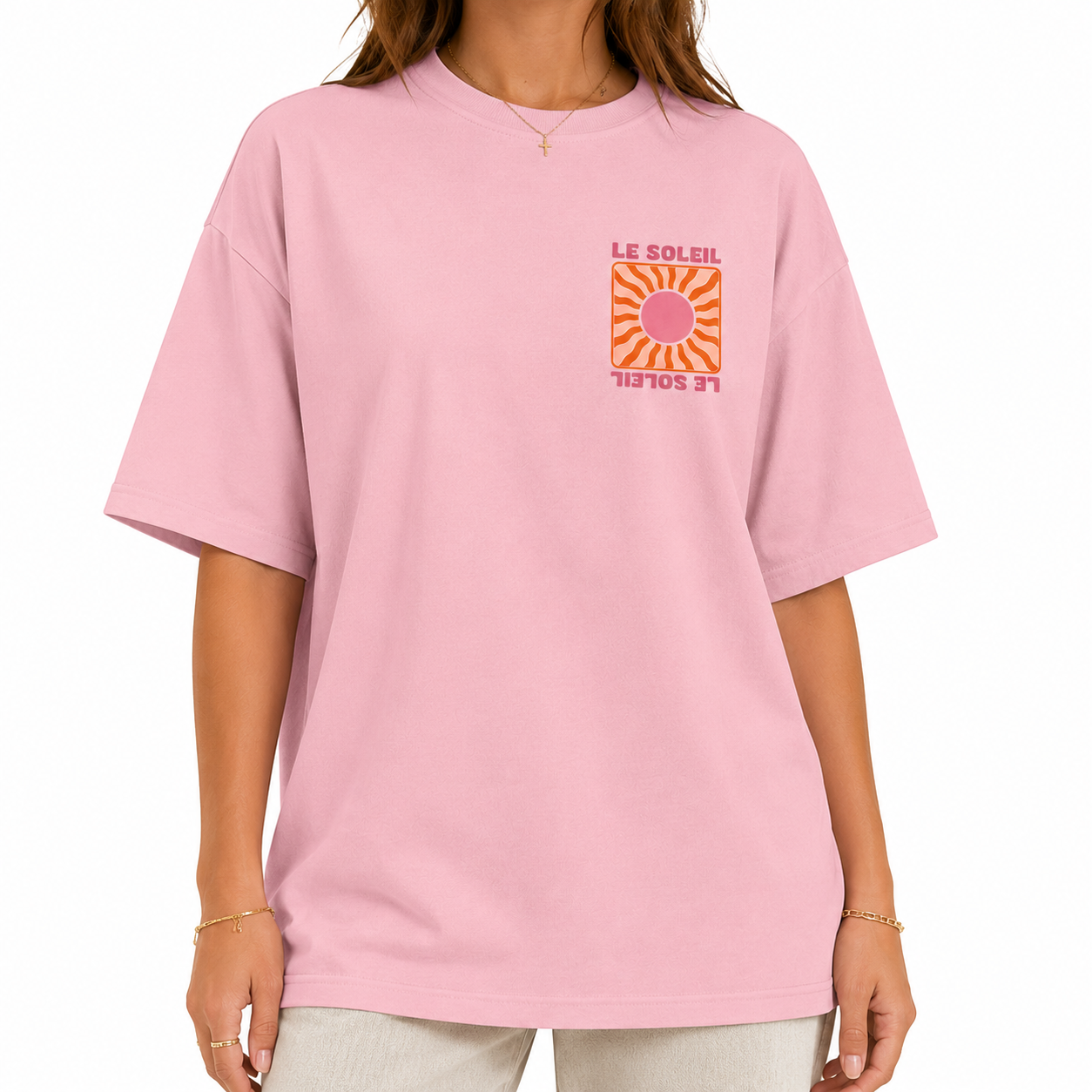 T-shirt oversize Le Soleil, vue de détail