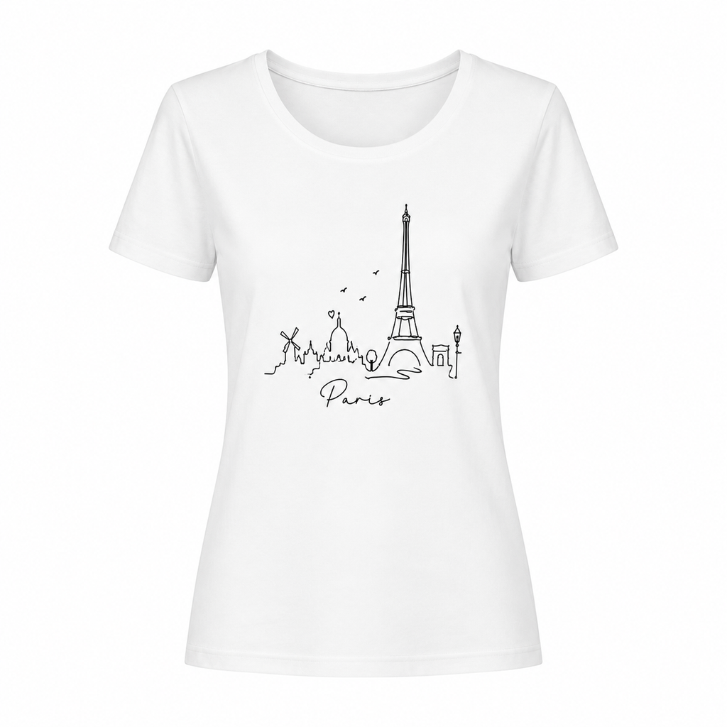 T-shirt Paris : détail du motif Paris