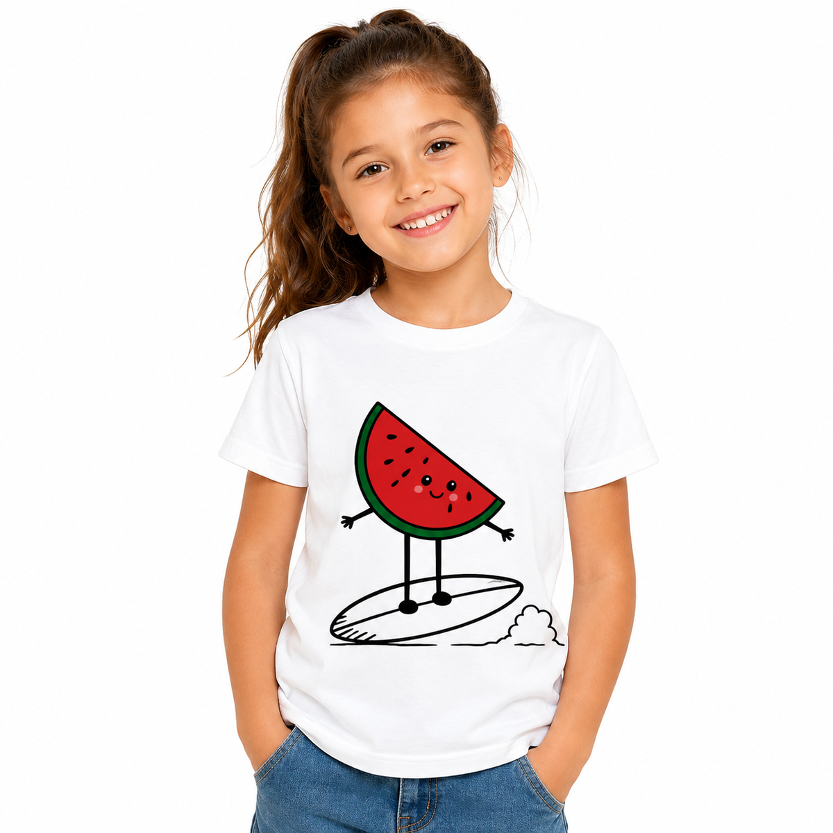 T-shirt Pastèque Surfeuse, t-shirt femme imprimé en France — vue complémentaire 3