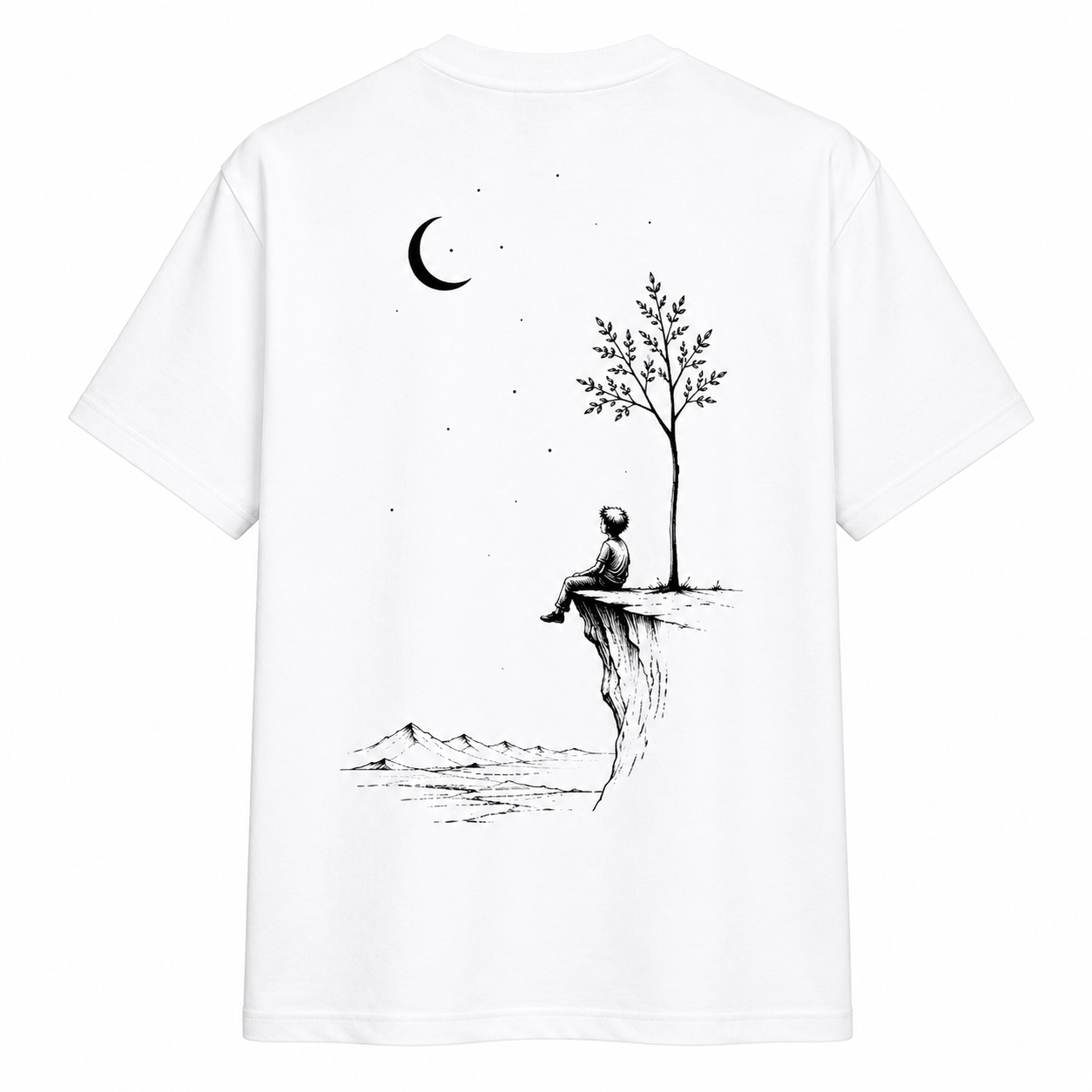 T-shirt Rêverie : illustration onirique, balançoire dans les nuages
