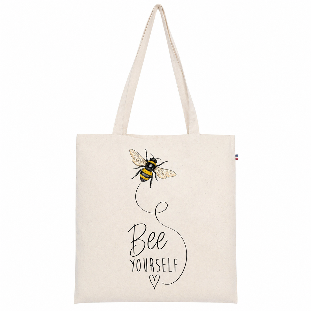 Tote bag Bee Yourself porté - coloris Naturel