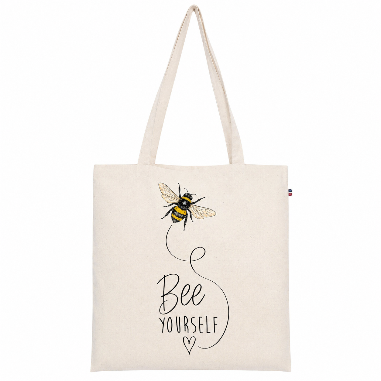 Tote bag Bee Yourself porté - coloris Naturel