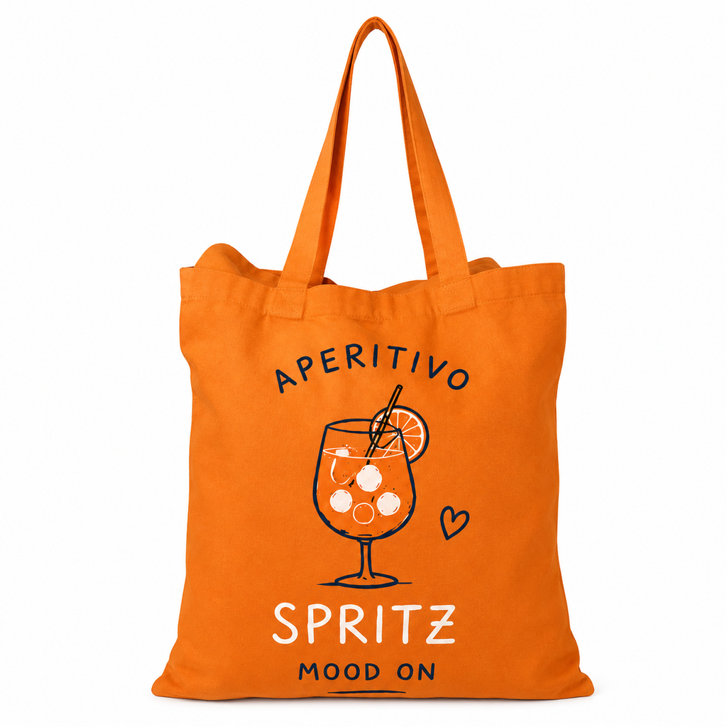 Tote Bag Aperitivo Spritz Mood On, tote bag en coton imprimé en France — vue complémentaire 5