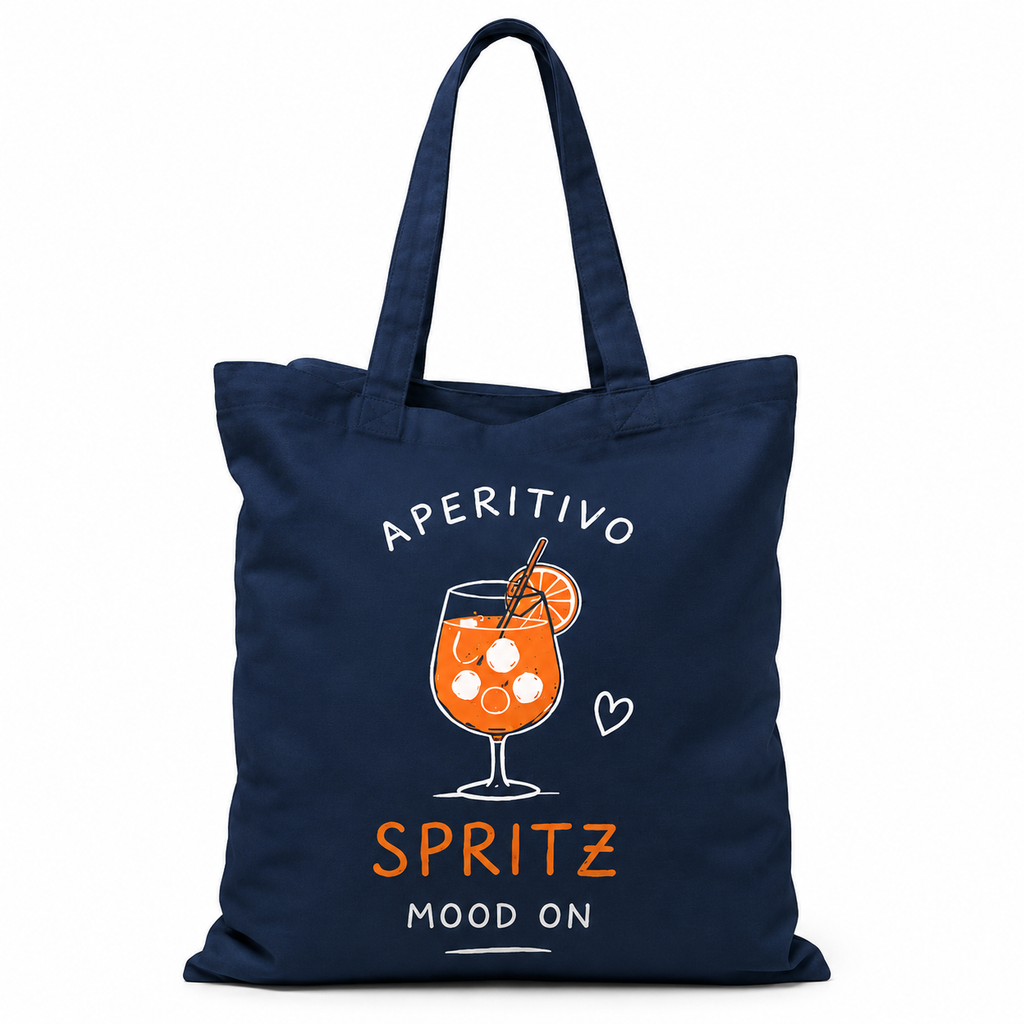 Tote Bag Aperitivo Spritz Mood On, tote bag en coton imprimé en France — vue complémentaire 8
