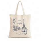 Tote Bag Chic à la Française, tote bag en coton imprimé en France — vue complémentaire 3