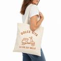Tote bag Dolce Vita : slogan Dolce Vita