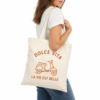 Tote bag Dolce Vita : slogan Dolce Vita