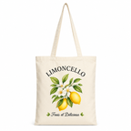 Tote bag Limoncello : détail du motif citrons