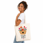 Tote bag Marché Café Bisous : illustration marché, café et bisous
