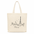Tote Bag Paris, tote bag en coton imprimé en France — vue complémentaire 4