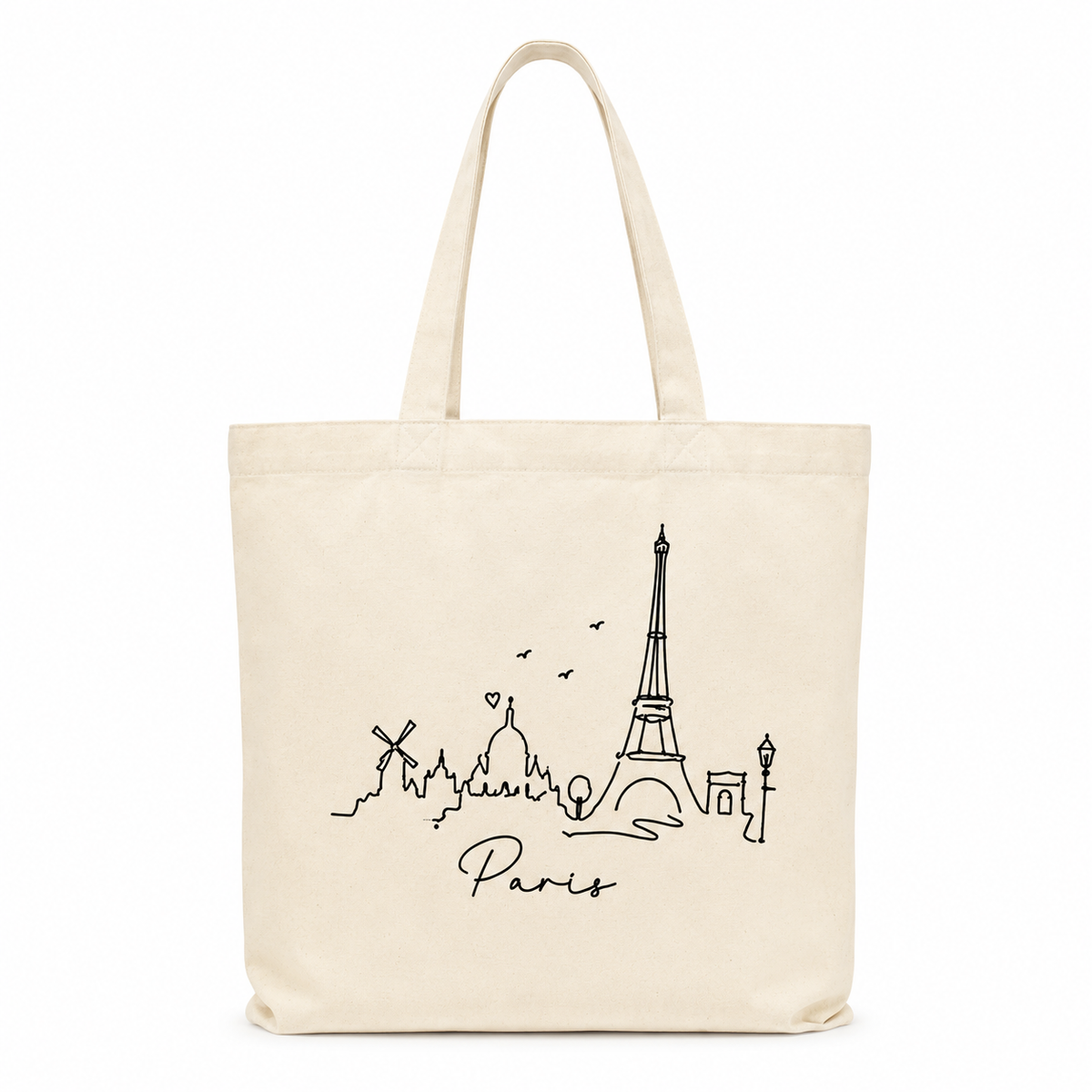 Tote Bag Paris, tote bag en coton imprimé en France — vue complémentaire 4